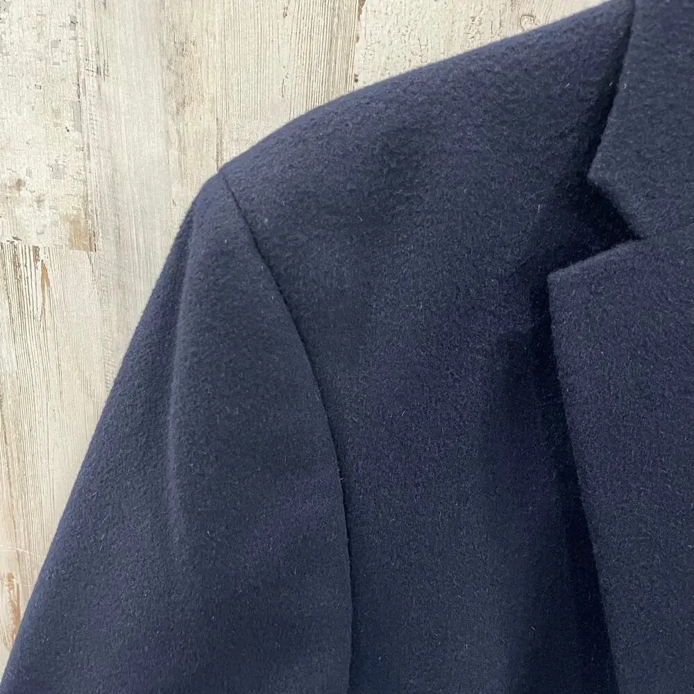Lauren Ralph Lauren Navy Two Button Wool Silk Cashmere Blazer Mens Size 42R